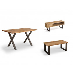 Conjunto madera: Mesa...